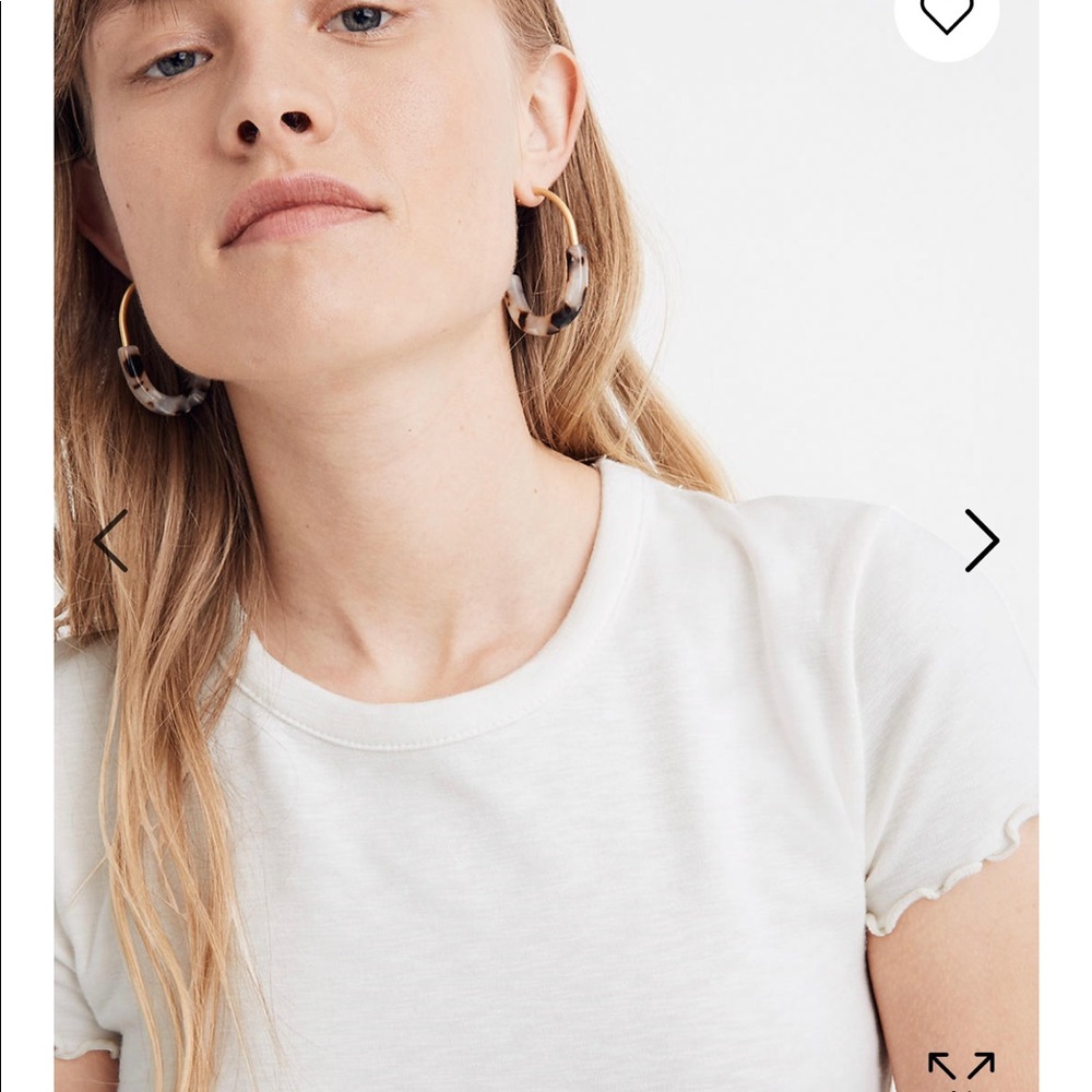 Madewell half and half hoop earring - Picture 3 of 9
